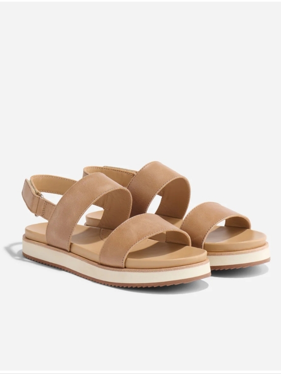 Nisolo Shoes - NEW Nisolo Go-To Flatform Sandal 2.0 (almond)